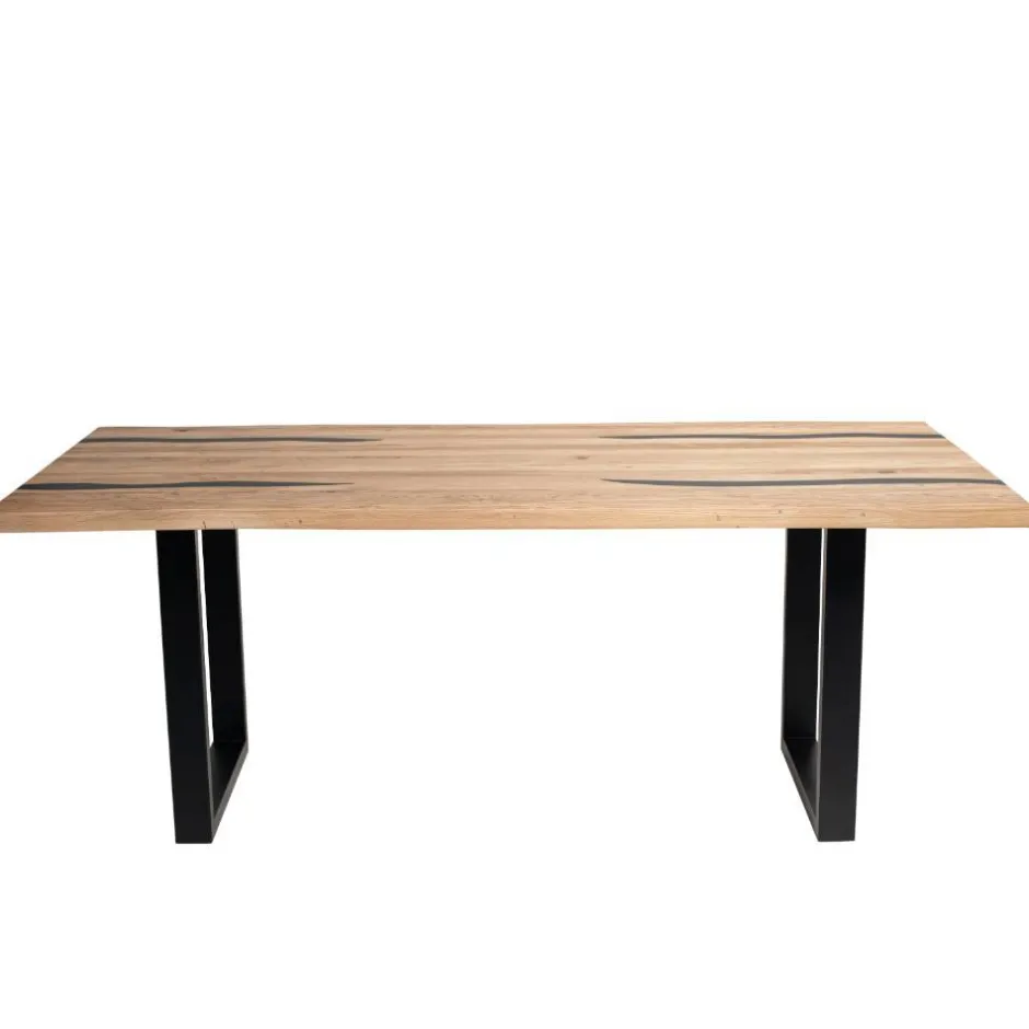 Designtisch aus Eiche mit Baumkanten - Slavidra^Wohnen Outlet