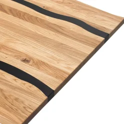 Designtisch aus Eiche mit Baumkanten - Slavidra^Wohnen Outlet