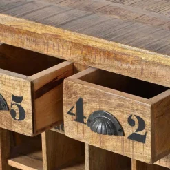 Wohnen Design-Weinregal Indri aus Mangoholz