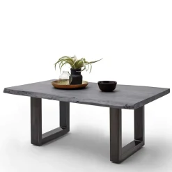 Wohnen Design-Wohnzimmertisch mit grauer Holzplatte - Flaciona