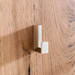 Wohnen Dielen Set mit Balkeneiche Furnier & Spiegel Macusos & Glas Anthrazit (vierteilig)