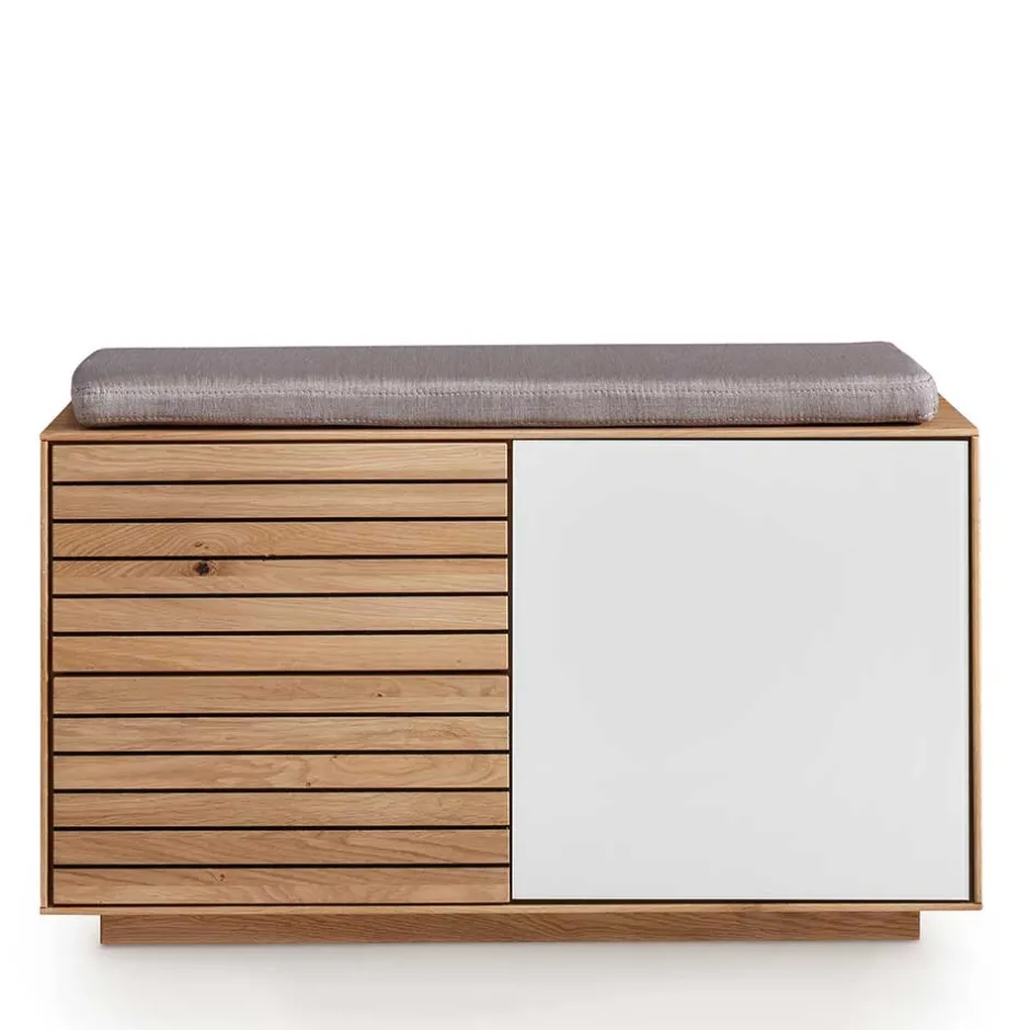 Wohnen Dielenbank aus Asteiche Massivholz - Zonga