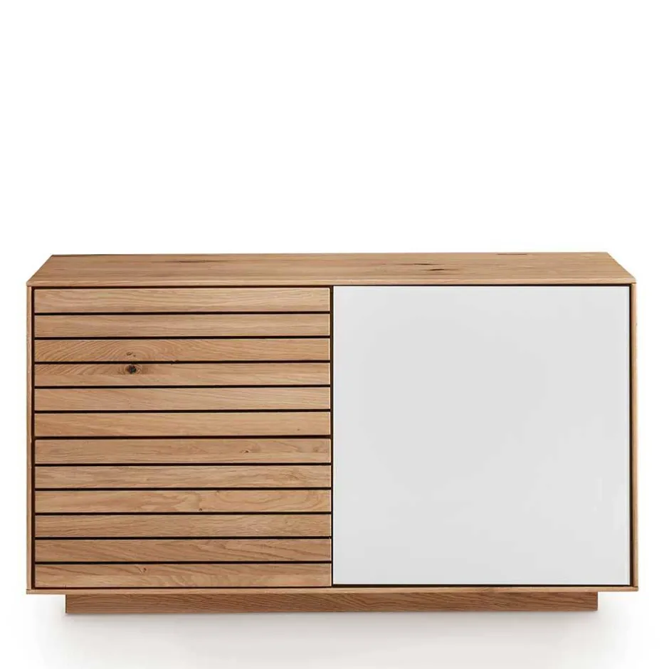 Wohnen Dielenbank aus Asteiche Massivholz - Zonga