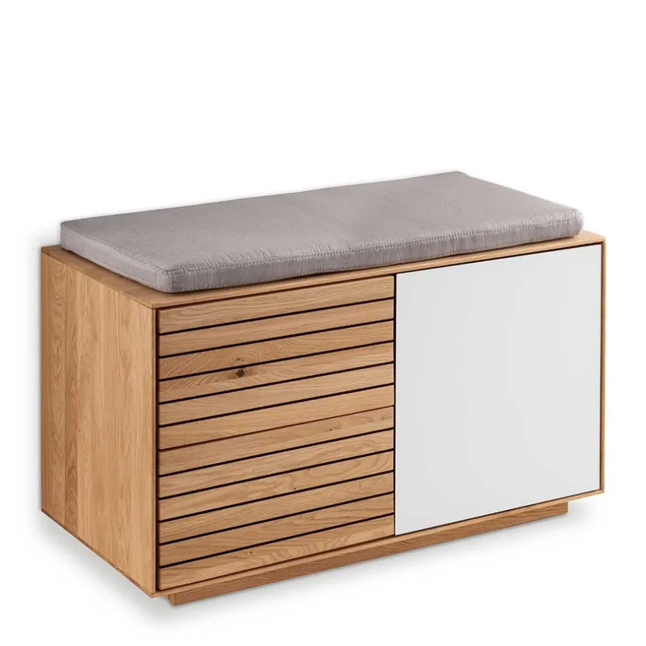 Wohnen Dielenbank aus Asteiche Massivholz - Zonga