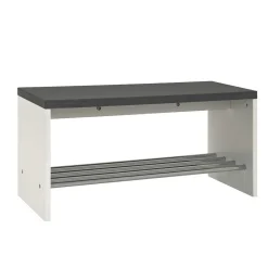 Dielenbank Curelino in Weiß Grau^Wohnen Clearance