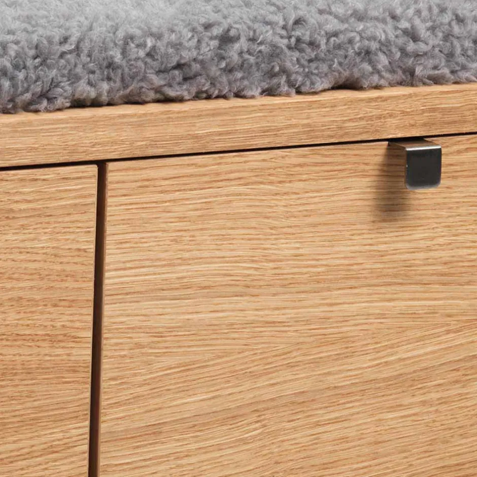 Wohnen Dielenbank Helvana mit Eiche Furnier