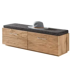 Dielenbank mit 2 Klappen Macusos mit Balkeneiche Furnier^Wohnen Outlet