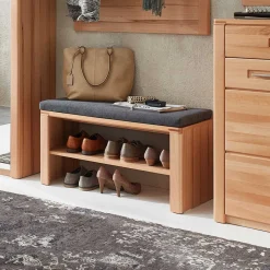 Dielenbank mit Schuhablage in Kernbuche - Viktorion^Wohnen New