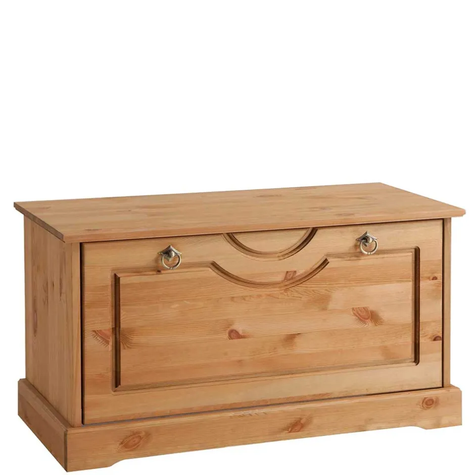 Dielenbank mit Schuhklappe aus Massivholz - Edranov^Wohnen New