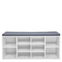 Dielenbank Schuhregal in Weiß - Melramon^Wohnen New