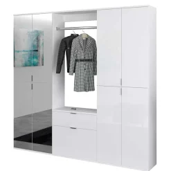 Dieleneinrichtung Möbel Block in Weiß HG - Ejulia (dreiteilig)^Wohnen Clearance