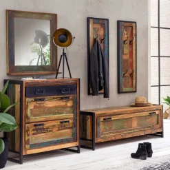 Dielenmöbel im Shabby Chic Set - Ensley (fünfteilig)^Wohnen Clearance