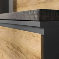 Wohnen Dielenmöbel Set in Dekor Wildeiche - Orsecca (vierteilig)