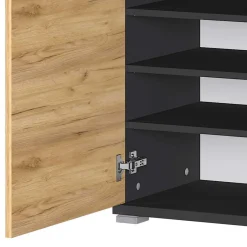 Wohnen Dielenmöbel Set in Dekor Wildeiche - Orsecca (vierteilig)