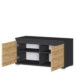 Wohnen Dielenmöbel Set in Dekor Wildeiche - Orsecca (vierteilig)