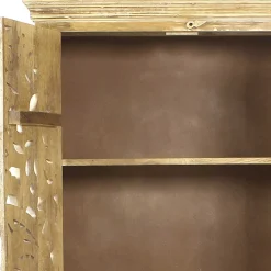 Wohnen Dielenschrank in Sandfarben Mangoholz - Runiasa