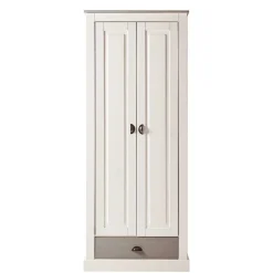 Dielenschrank in Weiß mit Grau - Lucasario^Wohnen Discount