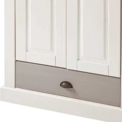 Dielenschrank in Weiß mit Grau - Lucasario^Wohnen Discount