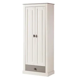 Dielenschrank in Weiß mit Grau - Lucasario^Wohnen Discount