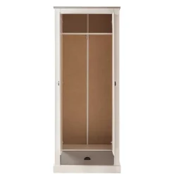 Dielenschrank in Weiß mit Grau - Lucasario^Wohnen Discount