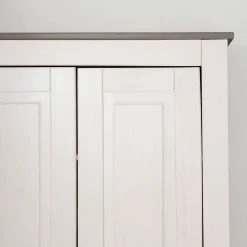 Dielenschrank in Weiß mit Grau - Lucasario^Wohnen Discount