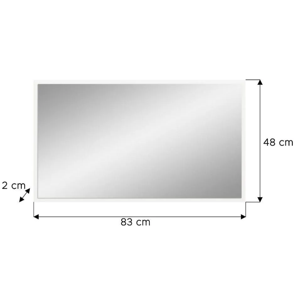 Wohnen Dielenspiegel in Weiß - Davos