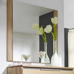 Wohnen Dielenspiegel Leyrina mit Holzrahmen