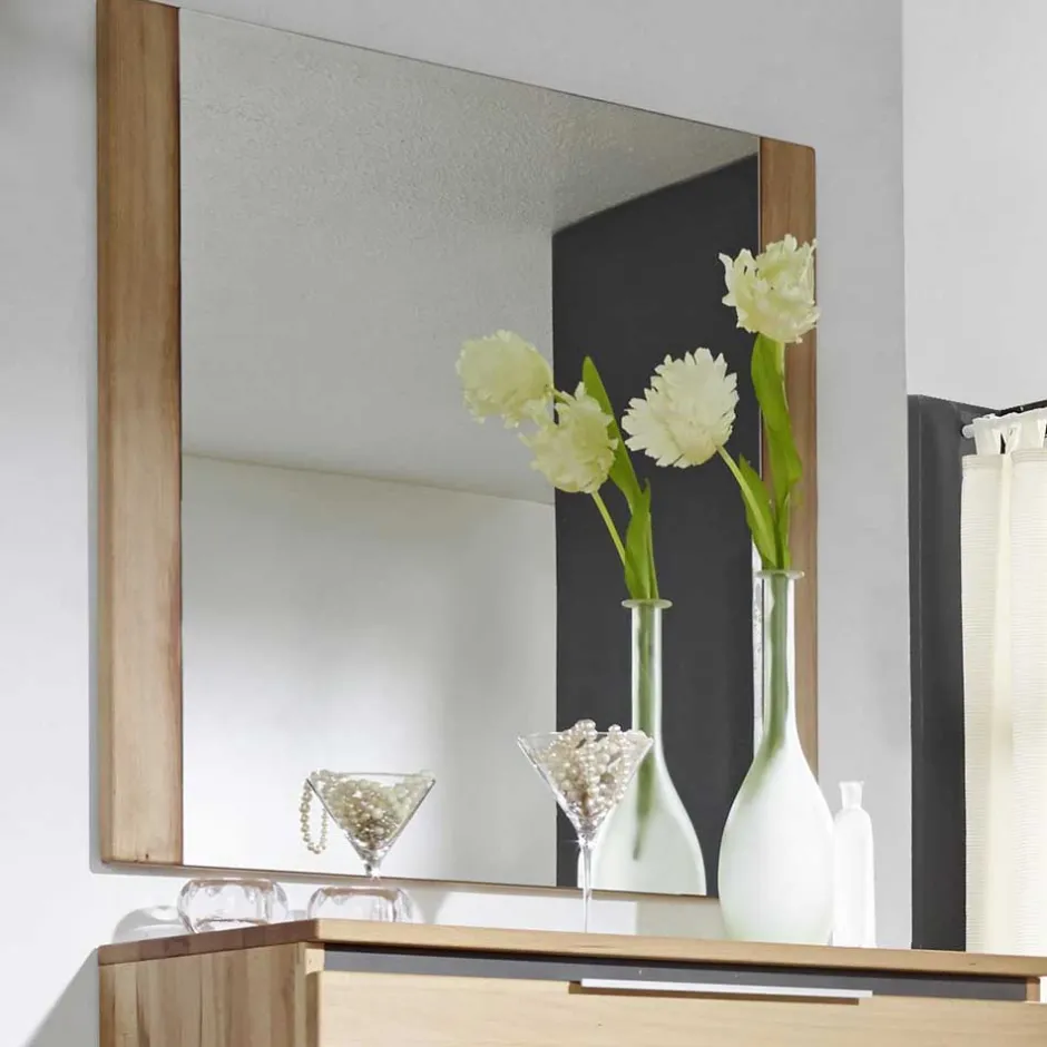 Wohnen Dielenspiegel Leyrina mit Holzrahmen