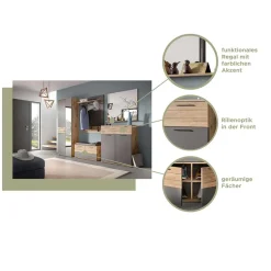 Dielenspiegel mit Ablage in Wildeiche NB - Depart^Wohnen Discount