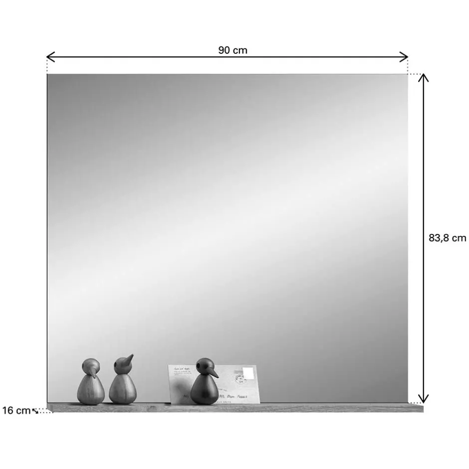 Dielenspiegel mit Ablage in Wildeiche NB - Depart^Wohnen Discount