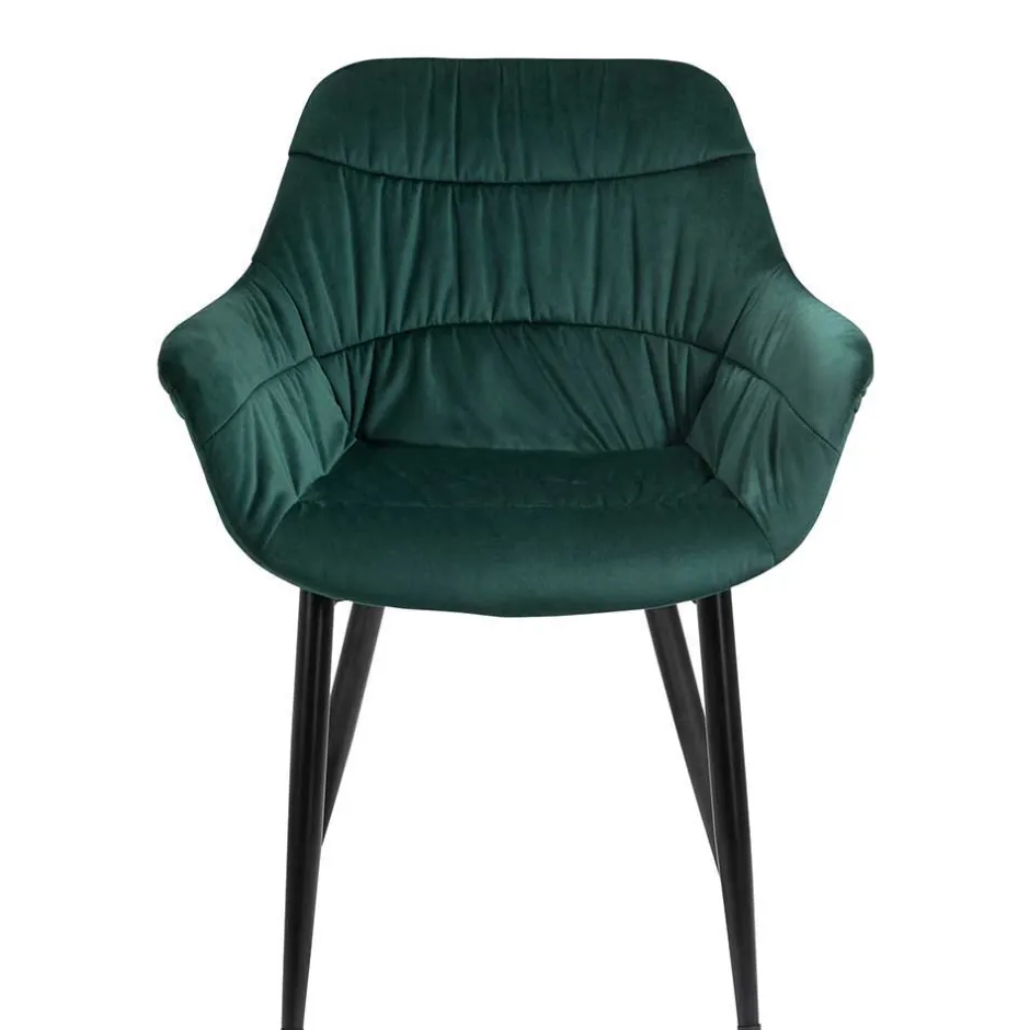 Dining Chair mit Armlehnen in Dunkelgrün - Pilawan^Wohnen Hot