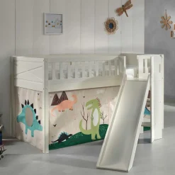 Kinder Wohnen Dino Hochbett mit schräger Rutsche - Champ