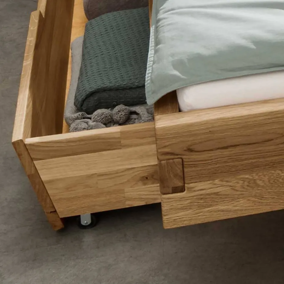 Wohnen Doppelbett mit Nachtkonsolen Set - Aryvano (dreiteilig)