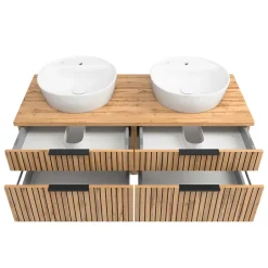 Doppelter Waschtisch mit vier Schubladen - Crystoga^Wohnen Best