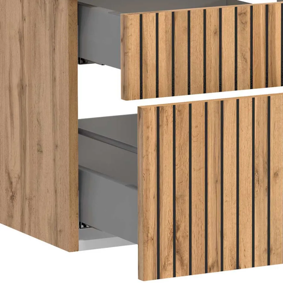 Doppelter Waschtisch mit vier Schubladen - Crystoga^Wohnen Best