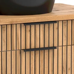 Doppel-Waschtisch mit schwarzen Aufsatzbecken - Crystoga^Wohnen Best