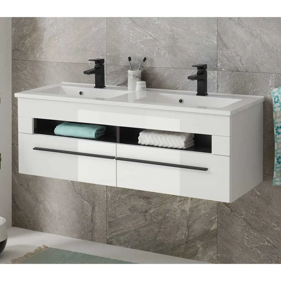 Wohnen Doppel-Waschtisch mit zwei Klappen - Ingmesan I