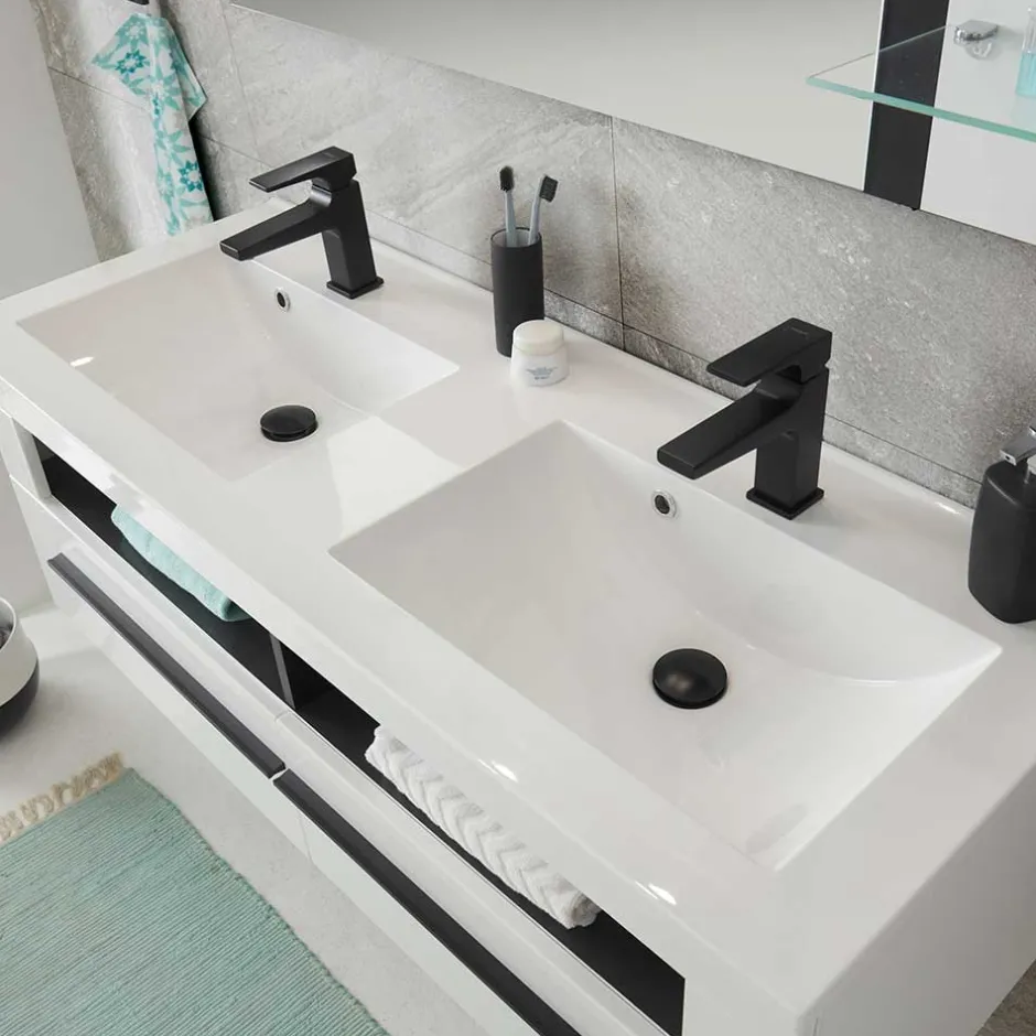 Wohnen Doppel-Waschtisch mit zwei Klappen - Ingmesan I