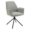 Wohnen Drehbare Armlehnen-Stühle in Grau - Satyno (2er Set)