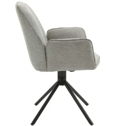 Wohnen Drehbare Armlehnen-Stühle in Grau - Satyno (2er Set)