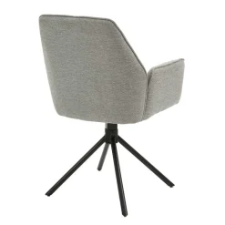 Wohnen Drehbare Armlehnen-Stühle in Grau - Satyno (2er Set)