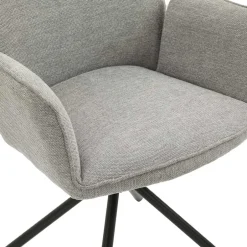 Wohnen Drehbare Armlehnen-Stühle in Grau - Satyno (2er Set)