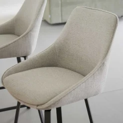 Wohnen Drehbare Barstühle in Beige - Taja (2er Set)