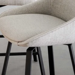 Wohnen Drehbare Barstühle in Beige - Taja (2er Set)