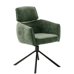 Wohnen Drehbare Esszimmerstühle in Oliv Grün - Unkorian (2er Set)