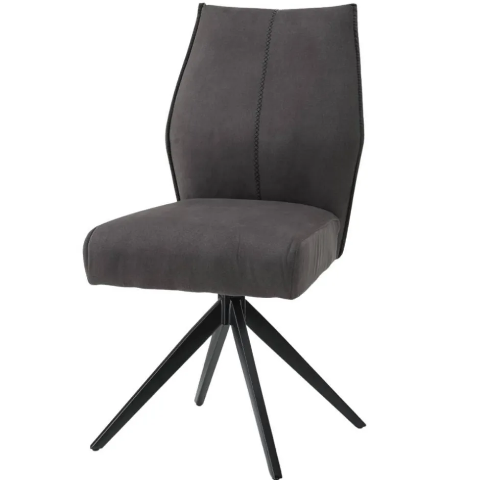 Drehbare Polsterstühle in Dunkelgrau - Aturin (2er Set)^Wohnen Sale