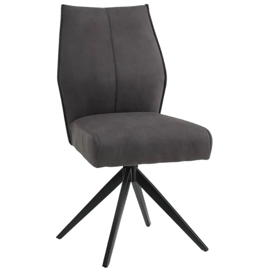 Drehbare Polsterstühle in Dunkelgrau - Aturin (2er Set)^Wohnen Sale