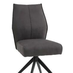 Drehbare Polsterstühle in Dunkelgrau - Aturin (2er Set)^Wohnen Sale