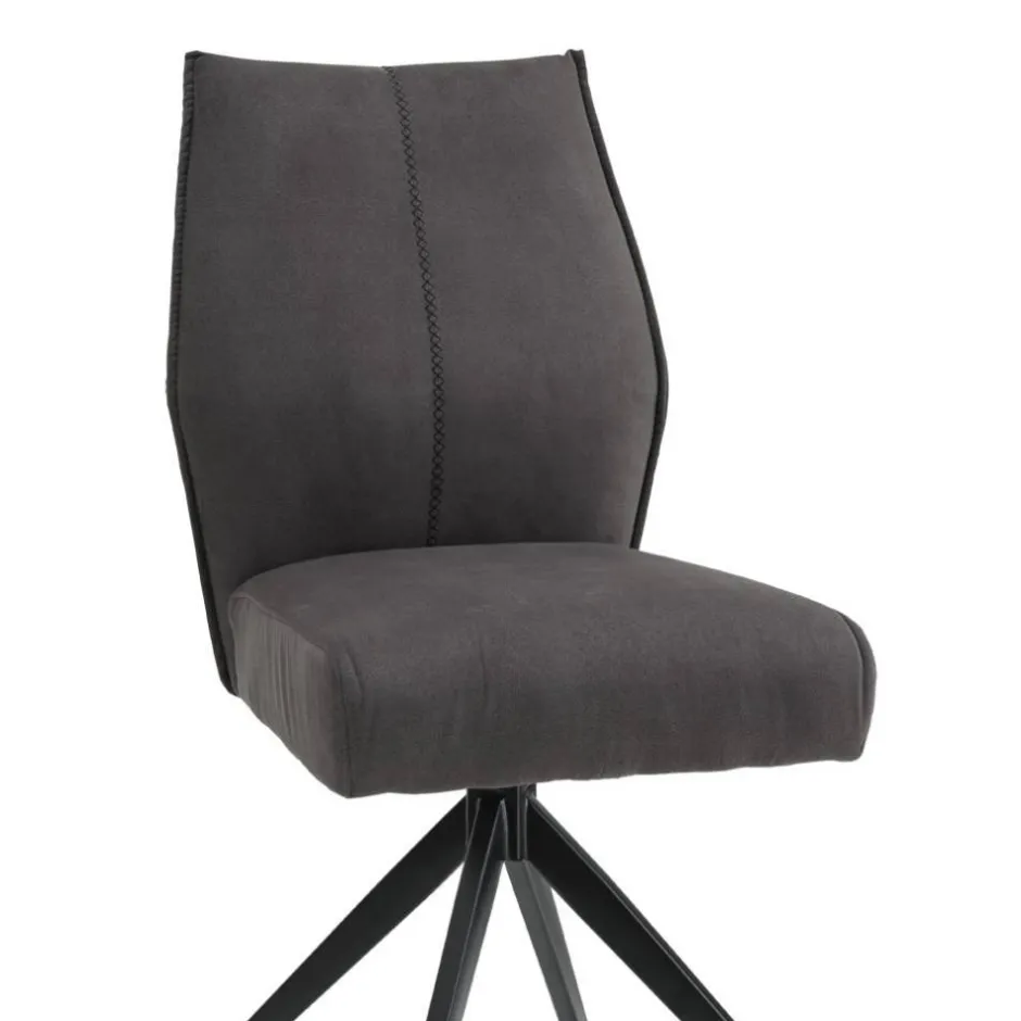 Drehbare Polsterstühle in Dunkelgrau - Aturin (2er Set)^Wohnen Sale
