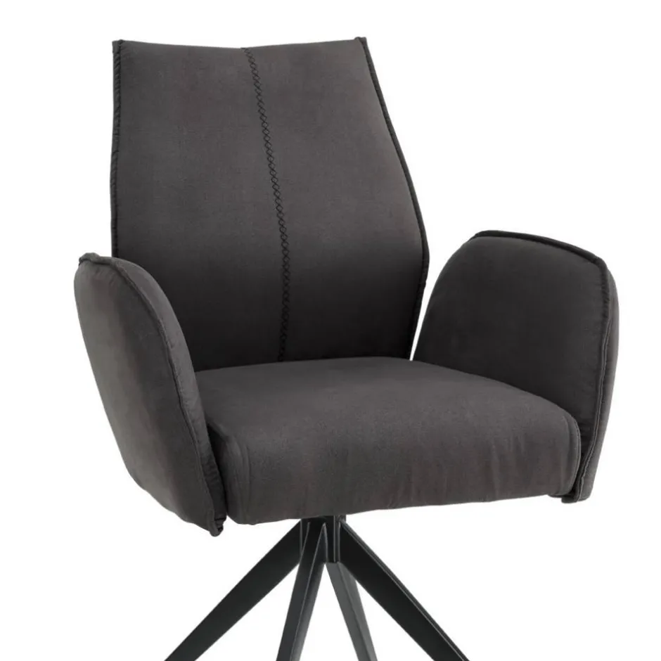 Wohnen Drehbare Polsterstühle mit Armlehnen - Aturin (2er Set)